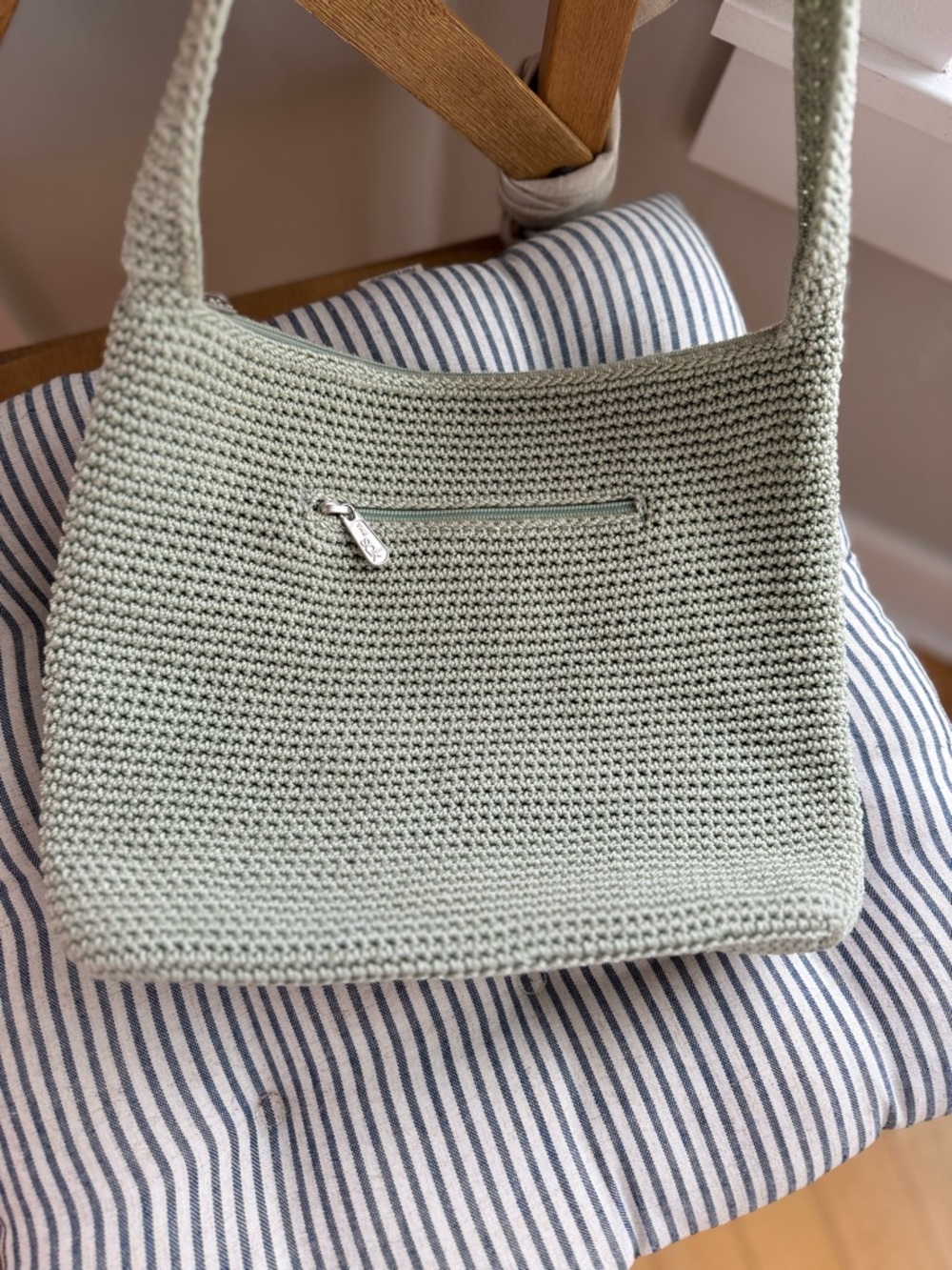 The Sak Mint Sage Green Crochet Shoulder Bag Purse - Picture 7 of 16